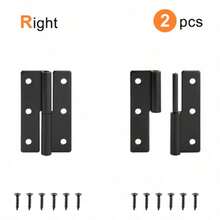 2/4pcs Black Lift Hinge 2.5 Inch (Approx. 6.3cm) Stainless Steel Detachable Small Lift Hinge Right Hand Slide Joint Flag Hinge Lift Up Cabinet Door Hinge - Black - View 10