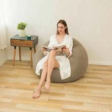 1pc Portable Inflatable Outdoor Leisure Chair. Soft & Comfortable Spherical Bean Bag Chair | Breathable PVC, Modern Seat, Lightweight Structure, Compact Seat, Foldable Inflatable Outdoor Sofa, Suitable For Living Room, Balcony, Camping Use - Multicolor - View 4