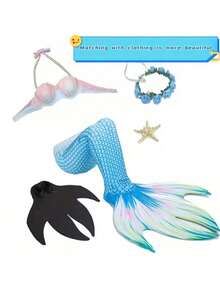 Mermaid Swimming Fin Single Piece Whale Tail Monofin Professional Training Diving Equipment - Multicolor - View 2