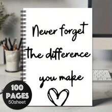 Te1pc Of An Aesthetically Thank You Notebook For Teachers, Designed As A Teaching Journal And Record Book. This Fun Notebook Includes Motivational Quotes And Office Planners, Serving As A Diary Planner For Work - One Book (50 Pages, 100 Pages) - View 18