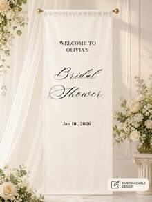 Custom Wedding Welcome Sign, Wedding Fabric Welcome Banner, Modern Wedding Welcome Banner, Fabric Sign Custom Wedding Banner, Bohemian Wedding, Bridal Shower Sign Personalized Name Custom Wedding Sign, Custom Minimalist Welcome Sign, Fabric Welcome Sign, Wedding Decor, Custom Fabric Wedding Sign, Personalized Party Decor, Minimalist Sign, Fabric Sign, Wedding Welcome Sign - Multicolor - View 1