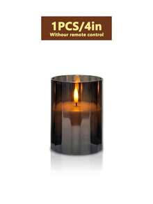 3pcs Flameless Candle Lights With Timer Remote Control, Battery Operated Warm Candle, Suitable For Halloween, Christmas, Valentine's Day, Gift, Birthday, Proposal, Wedding, Party, Dining Table - Black - Warm Glow - View 15