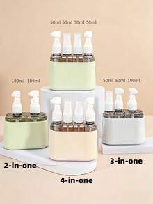 Travel Dispenser Bottle Set, Pump Dispenser Bottle 2pcs/3pcs/4pcs, Cosmetic Dispenser Bottle Set, Travel ConTrainers - Multicolor - View 3