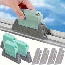 Multi-Functional Window Cleaning Set With Plastic Handle And 8 Washable Sponge Pads, Suitable For Living Room, Bedroom, Bathroom And Kitchen, Essential Home Cleaning Tool - C-White - View 7