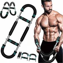 Ejercitador de Brazo y Expansor de Pecho Ajustable, Shaker Arm Trainer 30-50KG, Power , Chest & Arm Workout Equipment for Men & Women, Chest Exerciser, Detachable Portable Power  Bar - Azul - Ver 1