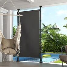 Vertical Awning, Sunshade, Balcony Blind, 120x220-310cm, Weatherproof With Crank, Polyester, Dark Grey, For Terrace & Garden - 深灰色 - 查看 3