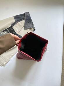 Casual Women's Clutch Bag, New Niche Design, Fashion Minimalist Envelope Bag - 紅色 - 查看 4