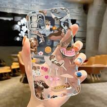 1 pieza Funda protectora de teléfono TPU con cobertura completa, diseño de patrón de perro salchicha y carcasa transparente - Multicolor - Ver 2