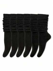 1/5/10 paires de chaussettes à bulles noires mode pour femmes, confortables et respirantes, style européen classique, chaussettes mi-mollet décontractées, convenant aux marques de mode, chaussures en canevas, baskets, chaussettes, chaussettes d'automne - Noir - Voir 4