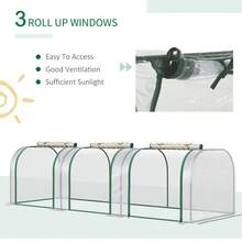 295 X 100 Cm Low Tunnel Greenhouse - Clear - T0001-01-06053 - View 7