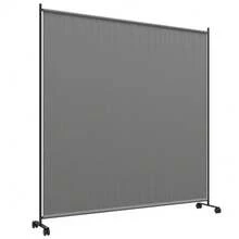 183 X 181cm Portable Privacy Screen, With Wheels - Dark Grey - T0001-01-2121 - View 12