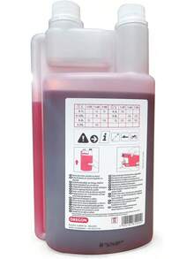 2-Stroke Engine Oil Self-Mixing Partly Synthetic Mineral Oil Clean Burning Low Ash Lubricant Protects Engine Improves Performance 2T Twin Neck - SINGLE - View 2