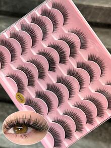 14 Pairs FH03 Natural Curly Messy Long-Lasting False Eyelashes Extension Lash Strips - 查看 6