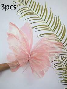 1/3/5 Sets Élégants Papillons Artificiels 3D Géants Accessoires de Photographie Décoration de Mariage Convient pour Mariage, Espace Extérieur, Chambre, Ambiance de Fête, Décoration Intérieure, Décoration Extérieure - Multicolore - Voir 7