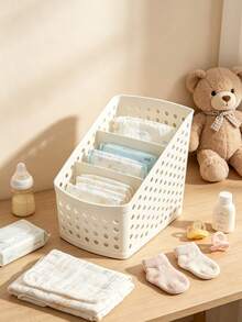 1pc Baby Room Storage Organizer, Desktop Stationery Storage Box, All-In-One Storage Solution, Multi-Compartment Cosmetic Organizer, Large Capacity Multifunctional - Multicolor - View 3