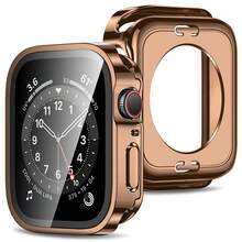 2合1防水保護殼，相容 40/41/42/44/45/46/49mm，HD 鋼化玻璃螢幕保護貼，適用 Ultra/SE/11/10/9/8/7/6/5/4 - 玫瑰金 - 查看 14