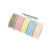 5 Rolls Colorful High Density Polyester Ribbon, Soft Touch, Flower Gift Packaging, Fruit Basket Decoration Bows, Cake Baking Packaging Ribbon, Handmade Sewing Ribbon DIY Bows - Style 2 - View 11