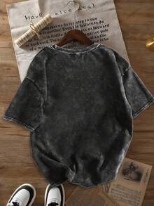[Envío en 24h desde DE/FR/ES]Camiseta holgada informal con estampado de araña, cuello redondo, para mujer, ropa de verano para mujer, regalo perfecto - 1 imagen principal - Ver 3
