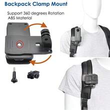 Accessory Kit For Insta360 X5/X4/X3/A Pro/Go3S - Action Camera Chest/Backpack/Head Strap Mount Combination, Compatible With Hero 13-10, Osmo 360, Action 5 - Multicolor - View 5