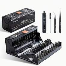 180合1電動精密螺絲起子套組，專業磁性維修工具組，適用於筆記型電腦、手機、相機、平板電腦、家用電器、眼鏡、遊戲機等，送給男性的完美工具禮物 - 多件套裝 - 查看 1