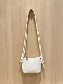 Girl's Mini Crossbody Bag, Versatile Solid Color Soft PU Material Small Square Bag, Lightweight Lipstick Coin Purse, Suitable For Daily Use - A - View 10