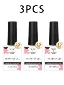 COLOURSMILE 15ML Starry Sky Foil Transfer Gel, Strong Adhesion Nail Foil Sticker, LED Light Curing Nail Care Gel - Clear - View 9