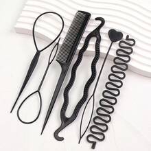 6PCS Hair Accessories Set Hair Pins Bun Hair Styling Tools Girls Comb Hair Styling Device - Black - View 9