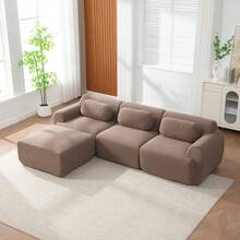 Modular Sofa Chenille 3 Seat Camel - Camel 3 Seat - View 3