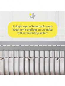 2pcs Baby Bedding Set, Breathable Mesh Crib Liner, Fits 4-Sided Crib, Suitable For Baby Crib, Newborn Party, Home Decor And Gifts - Multicolor - View 8