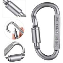 6 Piezas Clips de Mosquetón, Mosquetón de Escalada de Aluminio, Mosquetones de Bloqueo Multifuncionales, Mosquetón con Bloqueo de Tornillo para Cuerdas, Llaveros, Escalada en Roca, Montañismo - Multicolor - Ver 3