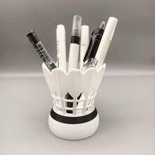3D Printed Badminton Racket Pen Holder Decorative Sculpture, Exquisite Craftsmanship Desktop Decoration Storage - View 1