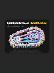 1pc Zinc Alloy Fingertip Spinner, Durable Teen EDC Toy, Unique Stainless Steel Chain Design With Smooth Bearings, For Focus, Stress Relief, Meditation - Compact Portable Novelty Gift - Multicolor - View 13