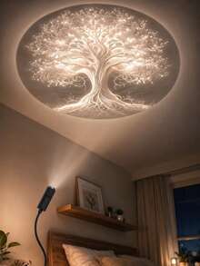 Lampe portable à tête de mort lumineuse flexible à 360°, décoration de chambre pour les fêtes - Arbre de la vie - Voir 10