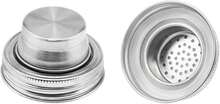 PIYANYO Stainless Steel Mason Jar Flap With Rubber Sealing Ring, Suitable For Sieving Powder, Blending Spices, Sugar, Salt And Pepper 2pcs - White - View 3