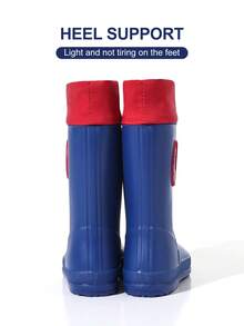 GentleChild Kids Dinosaur Rain Boots Black Red Drawstring Waterproof Non Slip Shoes For Boys Girls School Garden Puddle Outdoor - Royal Blue - View 6
