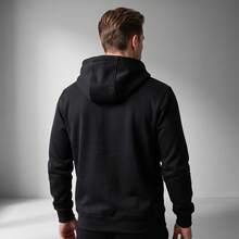 New Korean Style Slim Fit Casual Solid Color Jacket, Designed For Young Men, Fashionable Streetwear - Black - View 7
