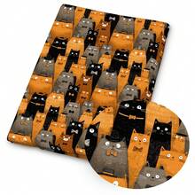 1pc Roll Pre-Cut Whimsical Cat Print Fabric Suitable For DIY Sewing, Scrapbooking, Tablecloths & Crafts - Cute Kitten Pattern With Kitten Illustrations, Hand Washable Polyester Cloth For Table Coverings, Dressmaking, Blankets - Cat - View 14