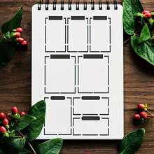 6pcs 5x7 Inch Journal Templates Set - Suitable For Notebooks, DIY Planners, Handwritten Fonts And Creative Writing Projects, Waterproof And Bendable Dot Journal Templates - 6pcs - View 4