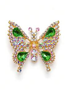 3 piezas/Set Pinzas para el cabello con mariposa y cocodrilo de strass de colores con movimiento dinámico, Set de 3 colores, Pinzas para el cabello con alas móviles de strass, Pinzas para el cabello con mariposa, Pinzas para el cabello con cocodrilo, Pinzas para el cabello con strass, Pinzas con mariposa móvil, Pinzas con alas de mariposa con movimiento dinámico, Pinzas para el cabello con strass iridiscente - Multicolor - Ver 6