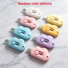 2/1pc Cute Cloud Mini Retractable Utility Knife, Portable Paper Cutter, Package Opener, Practical Tool For Office, School, Home, DIY Crafts, Learning Supplies, Office Supplies, Random Color - Multicolor - View 10