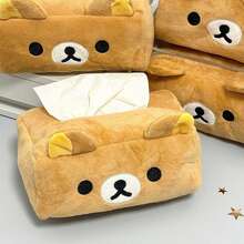1pc Rilakkuma Relaxed Bear Girls Tissue Box Cover Storage Student Dorm Limited Edition - Multi-color - View 2