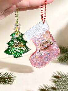 Christmas Themed 4-In-1 Hanging Pendant Silicone Mold, Hat Bell Boot Angel Shapes For Resin Gypsum Soap Listing Card, Create Xmas Tree Decor Ornaments With Snowman Gingerbread Man Elements, Flexible DIY Craft Accessory For Holiday Home Atmosphere - White Silicone Mold - View 4