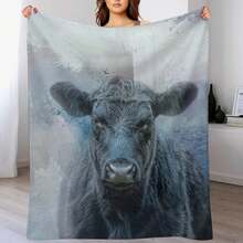 Black Aberdeen Angus One Throw Blanket Soft Big  Blankets Sofas Of Decoration Anime Blankets - Black - View 7
