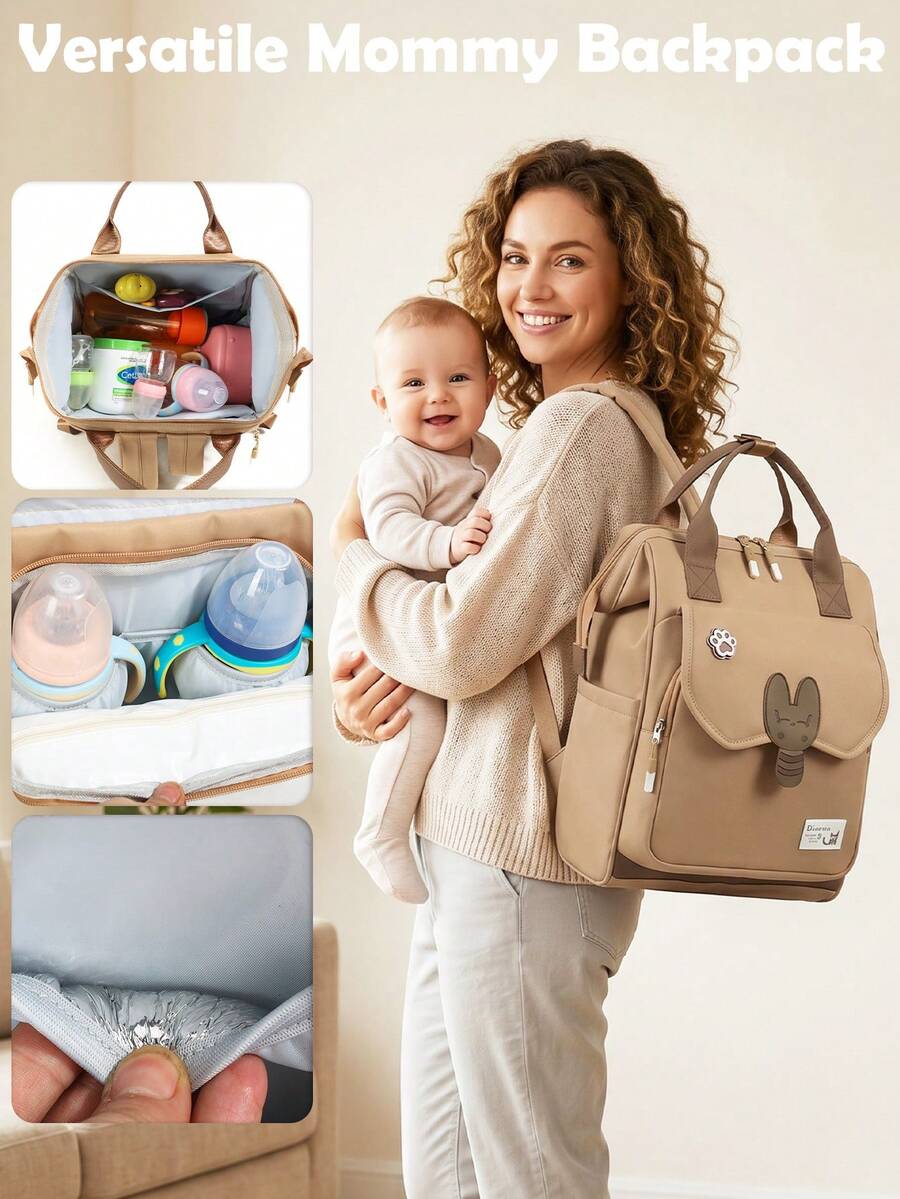 1 Pieza Bolsa Multiusos para Mamá, Bolso de Gran Capacidad y Mochila. Esencial Unisex para Uso Diario, Compras y Viajes.