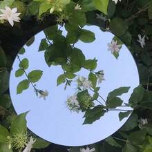 1pc Round Frameless Minimalist Fresh Acrylic Decorative Mirror, Self-Adhesive Makeup Mirror, Suitable For Bedroom, Bathroom And Home Decor, DIY And Outdoor Photography Props - 30*30 - View 7