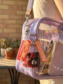1pc/6 Pcs Obsession Thriller Series ONE WISH WILLOW Acrylic Keychains, Dark Art Style Illustration, High Transparency Material, Suitable For Phone, Kindle, Bag, Keychain Decoration, Movie Merchandise Collection, Must-Have For Horror Movie Fans - Multicolor - View 4