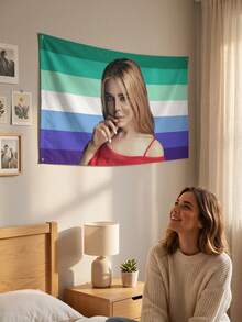客製化七彩條紋旗 LGBTQ+ 同性戀驕傲旗，可印製個人照片圖像，適合四季、節慶、週年紀念，送給家人的個性化禮物，不含旗桿 - 彩色 - 查看 6