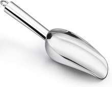 LIANYU Ice Scoop For Freezer, 6 Ounce Stainless Steel Ice Scoop, Small Metal Food Scooper For Candy Flour Sugar, Utility Scooper For Home Kitchen Bar, Mirror Finish, Dishwasher - White - View 1