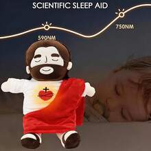 Peluche De Jesús Que Respiras Con Música Y Luces Color 40cm - Rojo - Ver 7