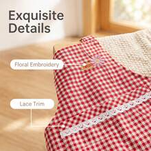1/2pcs Women's Plaid Apron, With Pockets Oil-Proof Kitchen Apron, Wide Strap Comfortable Cooking Apron, Embroidered Server Apron, Easy To Clean Waterproof Housework Apron, Catering Service Apron, Home Decor Cooking Apron, Polyester Stain-Resistant, Cooking Apron, Suitable For Home, Restaurant, Craft, Gardening, BBQ, School, Cafe And Other Occasions, Unisex, Multiple Colors Available - Multicolor - View 8